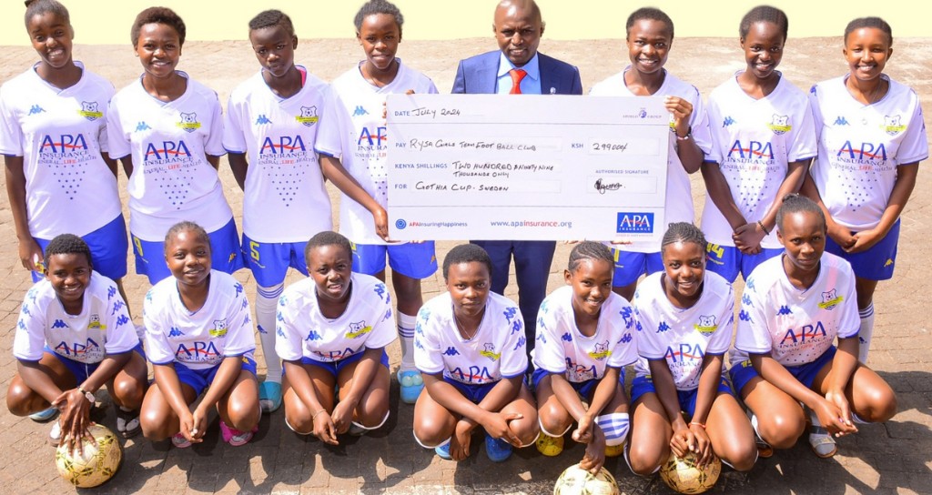 RYSA Girls 17 team receive donation from APA Life Assurance for Gothia Cup 2024